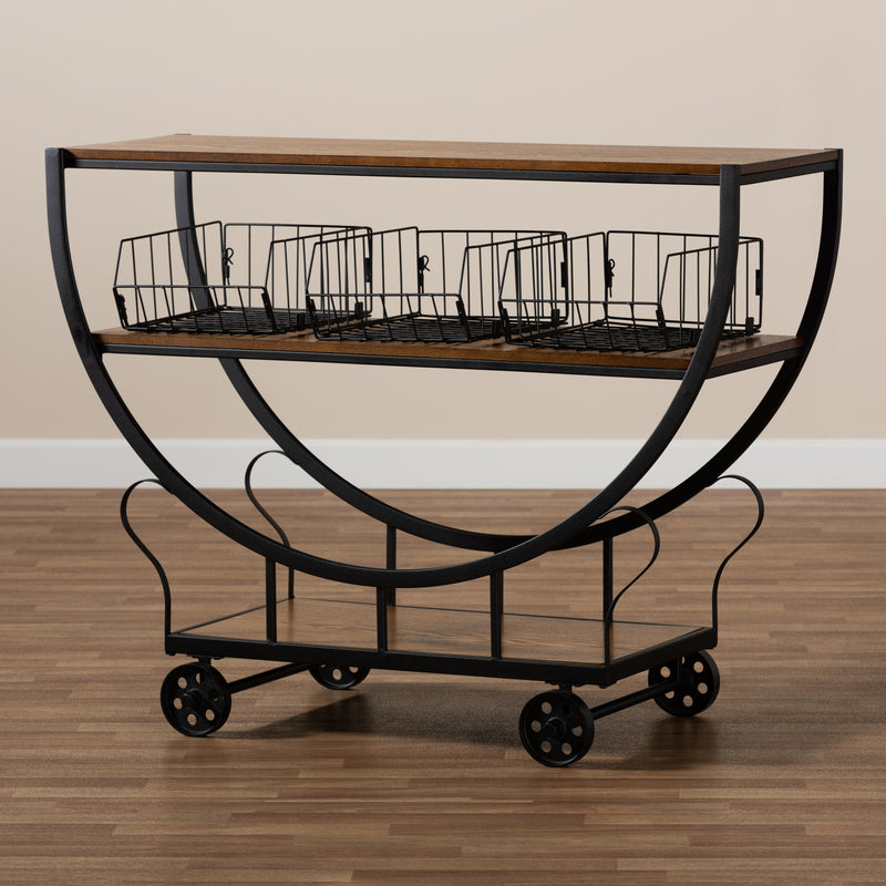 Frieda Rustic Cart-Bar Cart-Baxton Studio - WI-Wall2Wall Furnishings