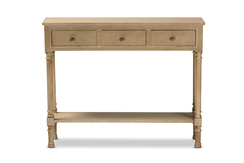 Calvin Traditional Console Table 3-Drawer-Console Table-Baxton Studio - WI-Wall2Wall Furnishings
