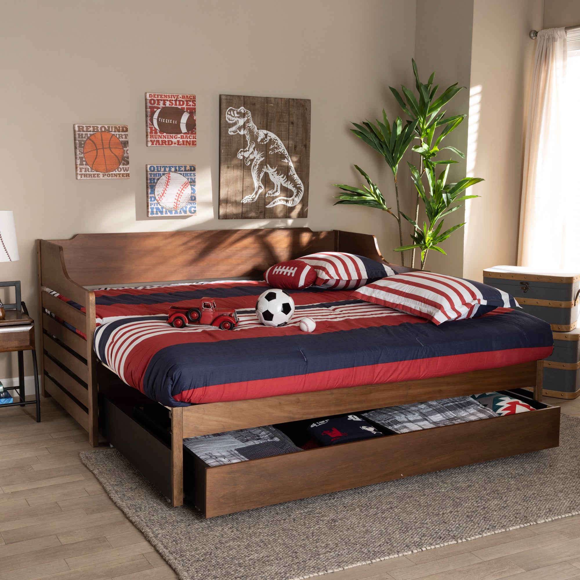 Jameson Transitional Expandable Daybed with Storage Drawer-Expandable Daybed-Baxton Studio - WI-Wall2Wall Furnishings