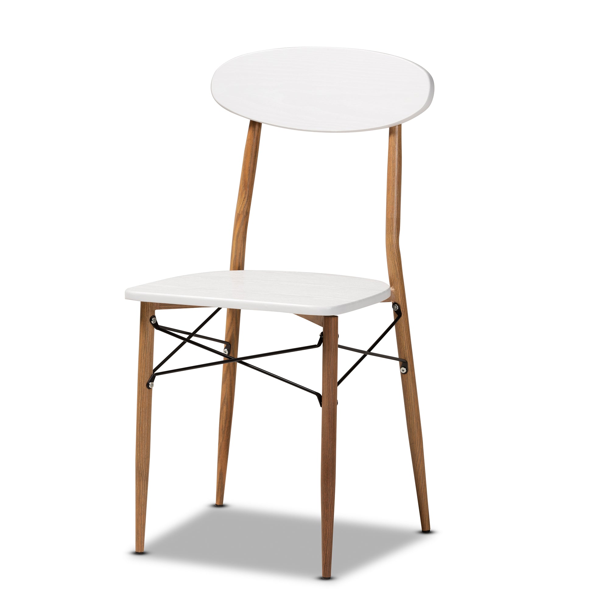 Wayne Mid-Century Table & Dining Chairs 5-Piece-Dining Set-Baxton Studio - WI-Wall2Wall Furnishings