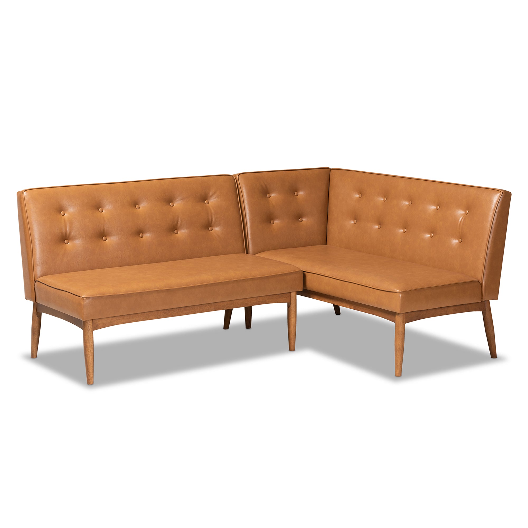 Arvid Mid-Century Dining Sofa Bench-Dining Sofa Bench-Baxton Studio - WI-Wall2Wall Furnishings