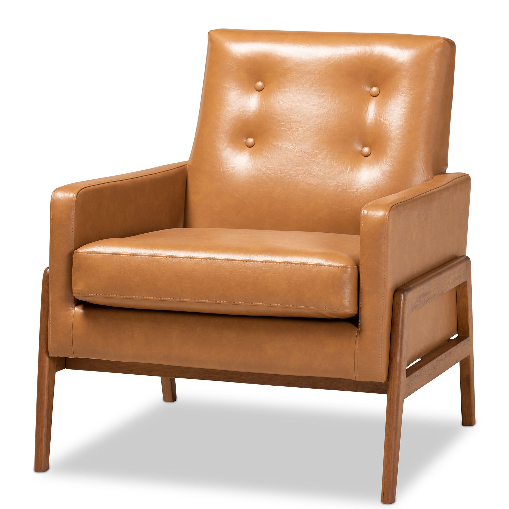 Perris Mid-Century Chair-Chair-Baxton Studio - WI-Wall2Wall Furnishings