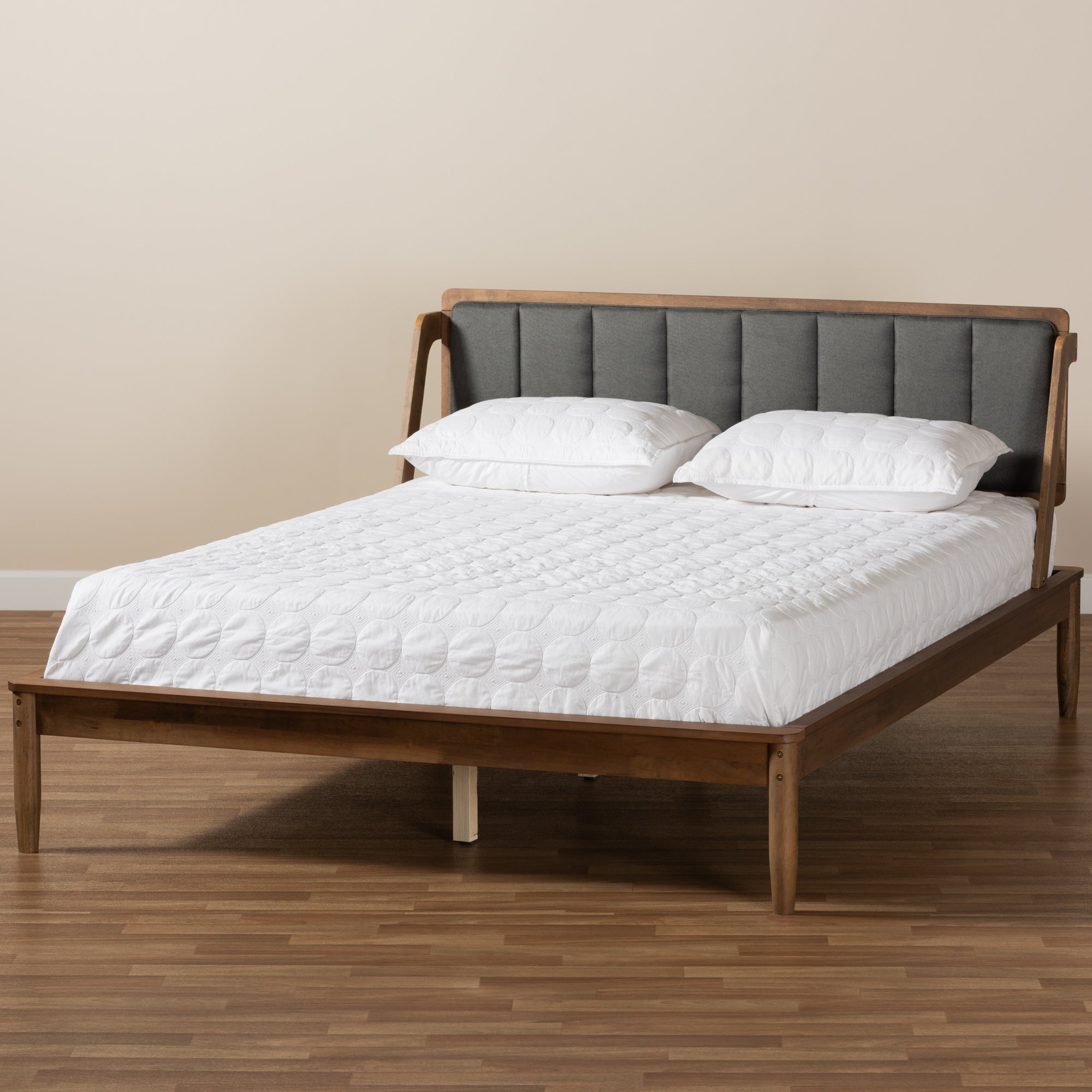 Helsa Mid-Century Bed-Bed-Baxton Studio - WI-Wall2Wall Furnishings