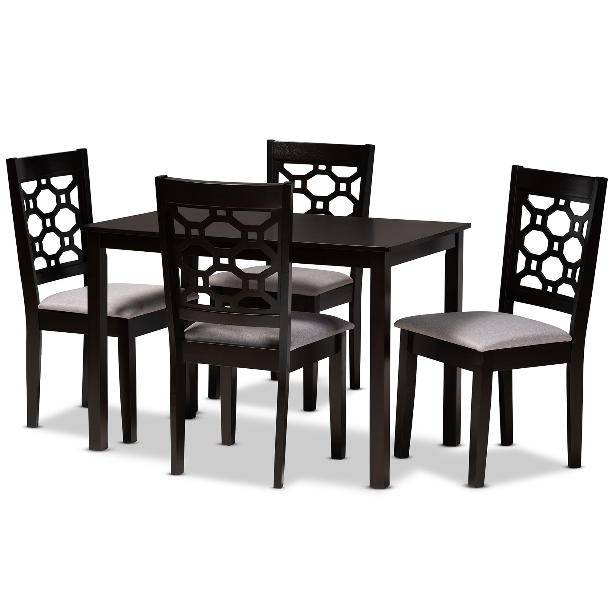Henry Modern Table & Dining Chairs 5-Piece-Dining Set-Baxton Studio - WI-Wall2Wall Furnishings