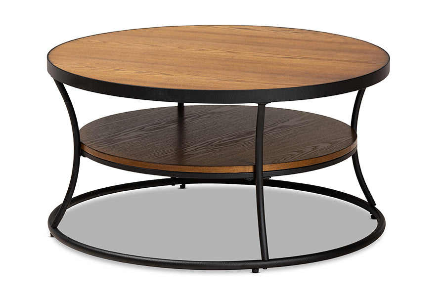 Albany Vintage Industrial Coffee Table 1-Shelf-Coffee Table-Baxton Studio - WI-Wall2Wall Furnishings