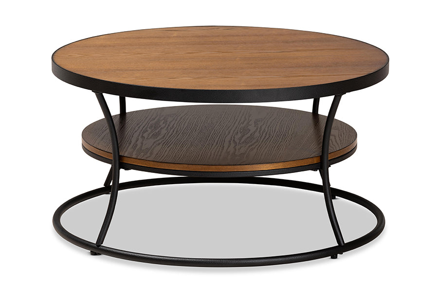 Albany Vintage Industrial Coffee Table 1-Shelf-Coffee Table-Baxton Studio - WI-Wall2Wall Furnishings