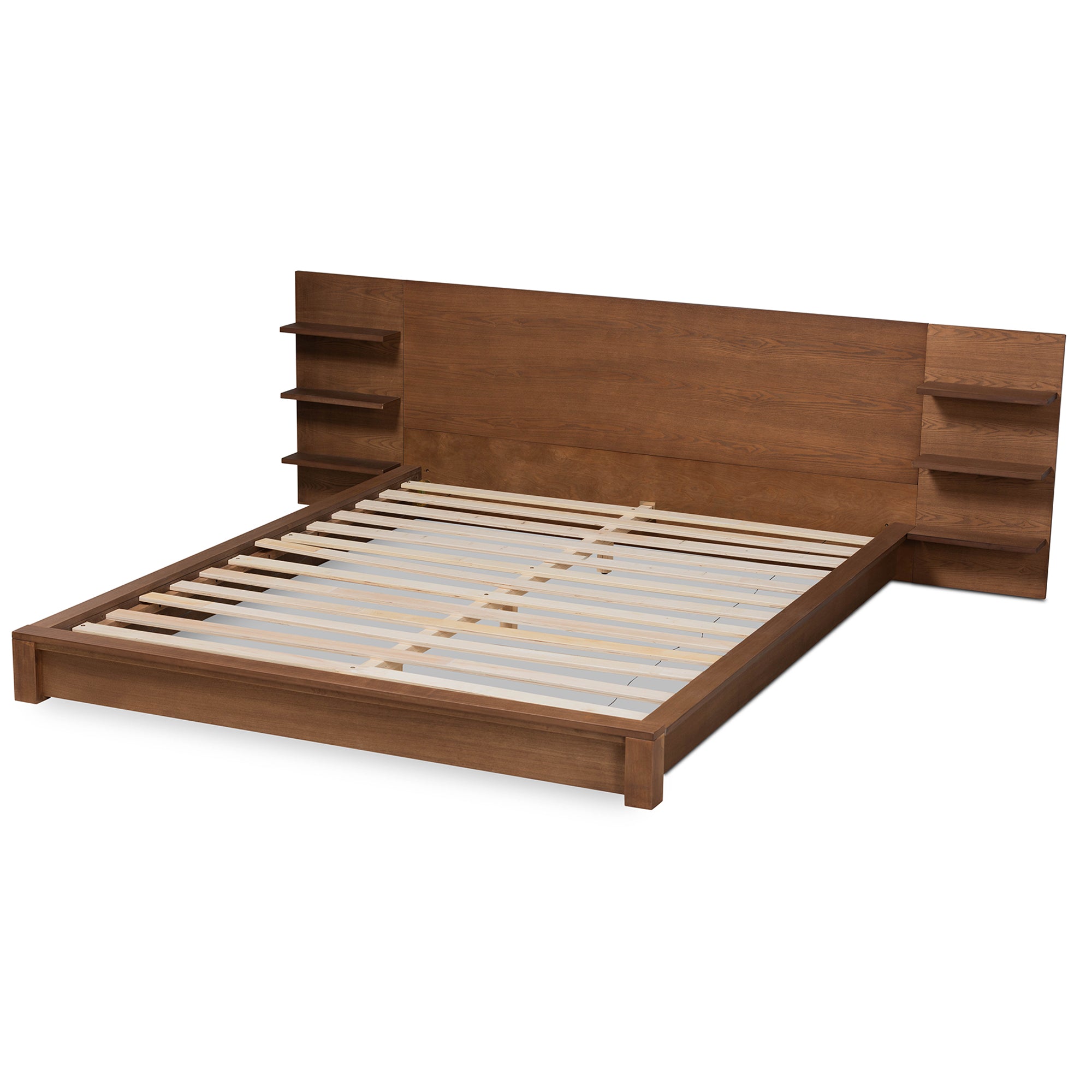 Elina Modern Bed with Shelves-Bed-Baxton Studio - WI-Wall2Wall Furnishings