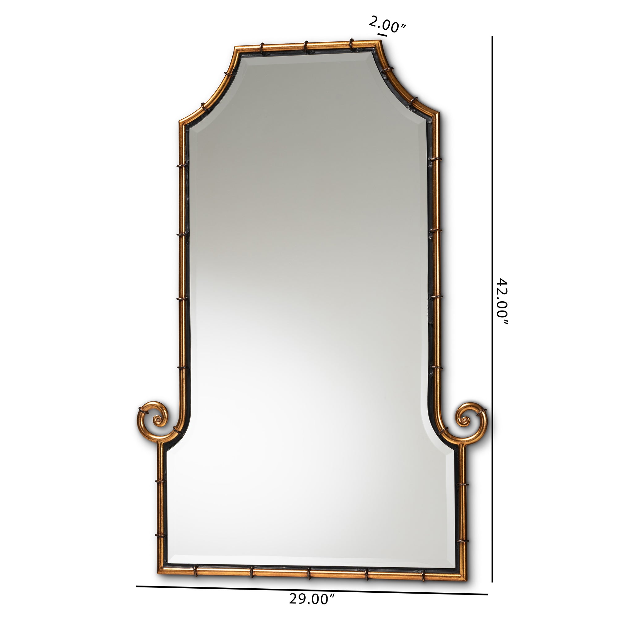 Layan Glamour Mirror-Mirror-Baxton Studio - WI-Wall2Wall Furnishings