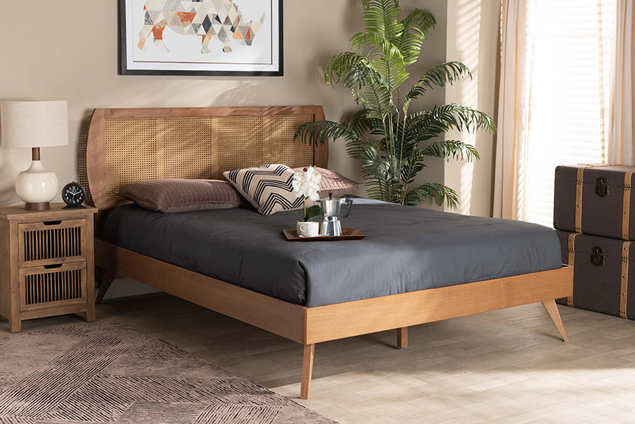 Asami Mid-Century Bed-Bed-Baxton Studio - WI-Wall2Wall Furnishings