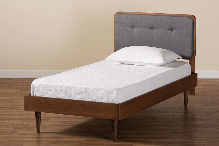 Cilka Mid-Century Bed-Bed-Baxton Studio - WI-Wall2Wall Furnishings