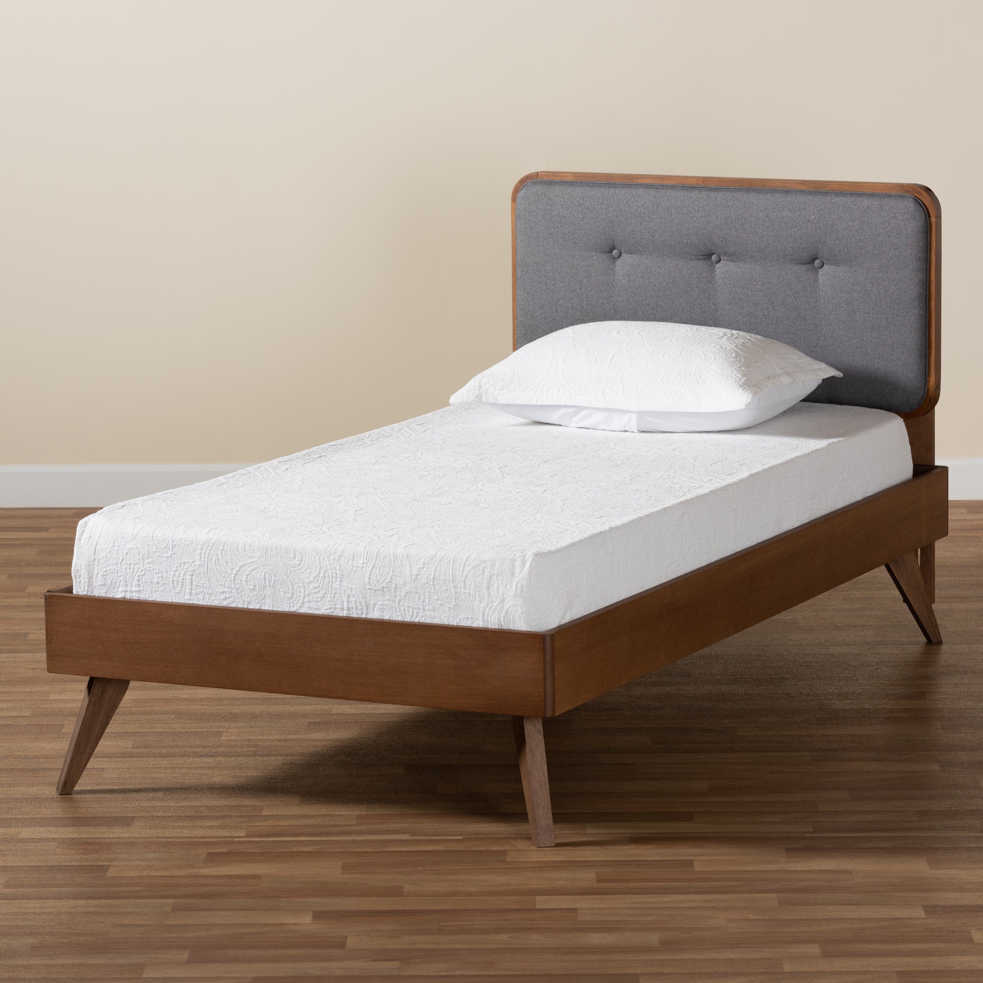 Dilara Mid-Century Bed-Bed-Baxton Studio - WI-Wall2Wall Furnishings