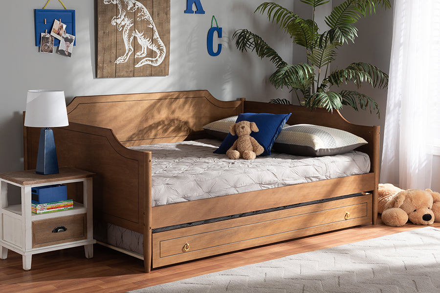 Alya Traditional Daybed & Trundle Roll-Out with Roll-Out Trundle Bed-Daybed & Trundle-Baxton Studio - WI-Wall2Wall Furnishings