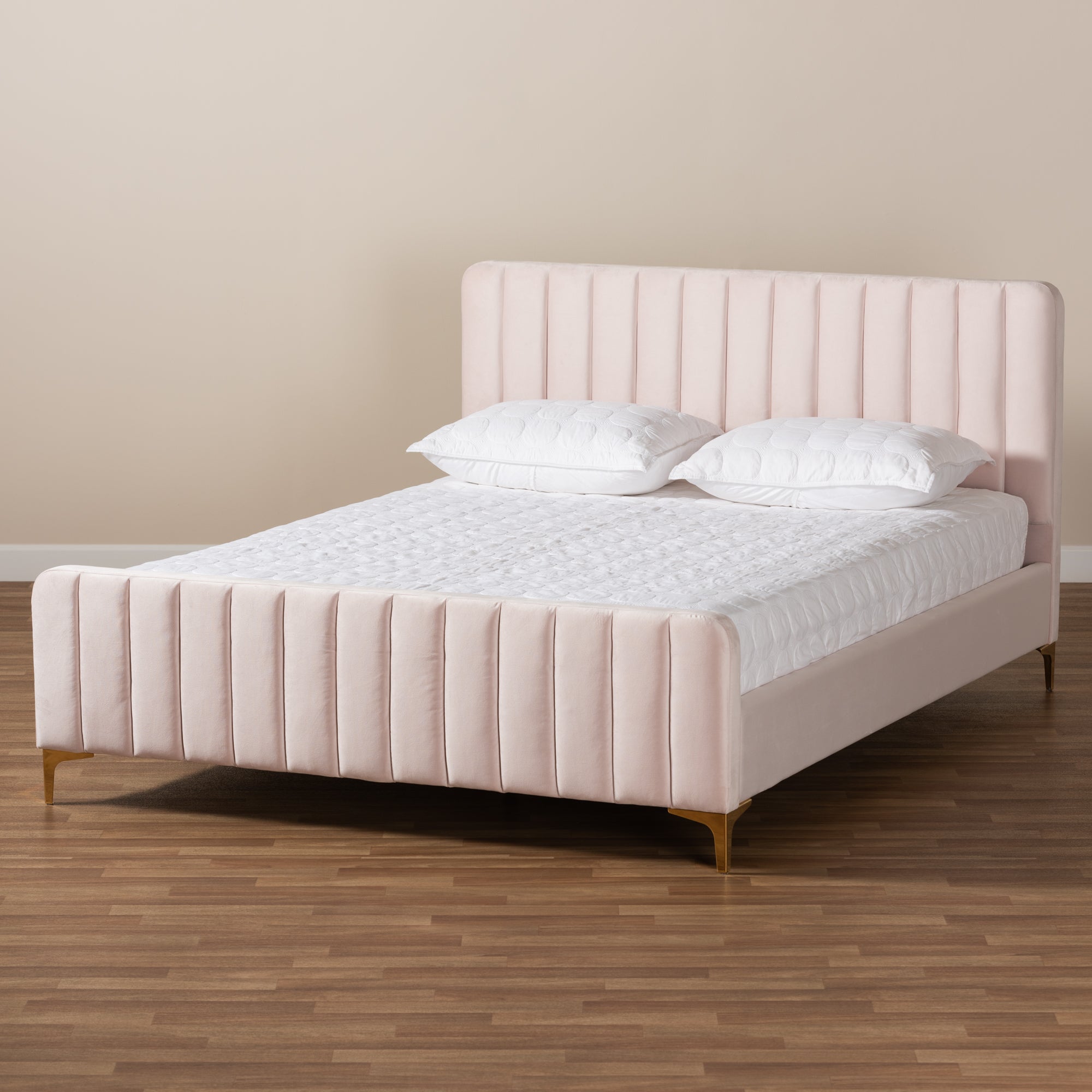 Nami Mid-Century Bed-Bed-Baxton Studio - WI-Wall2Wall Furnishings