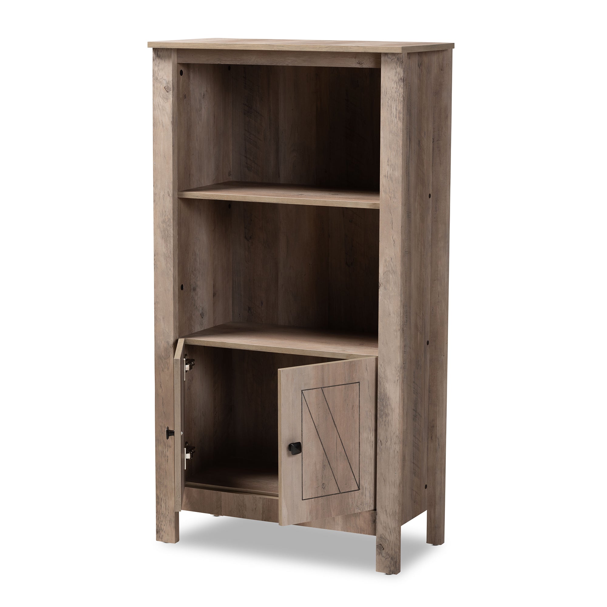 Derek Modern Bookcase 3-Tier-Bookcase-Baxton Studio - WI-Wall2Wall Furnishings