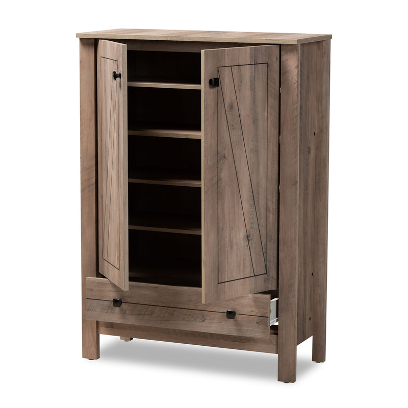 Derek Modern Shoe Cabinet 1-Drawer-Shoe Cabinet-Baxton Studio - WI-Wall2Wall Furnishings