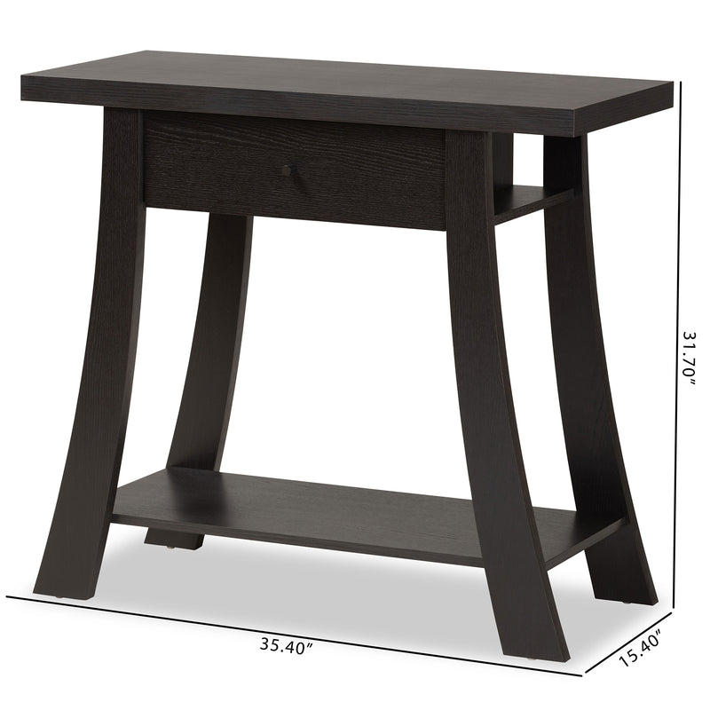 Herman Modern Console Table 1-Drawer-Console Table-Baxton Studio - WI-Wall2Wall Furnishings