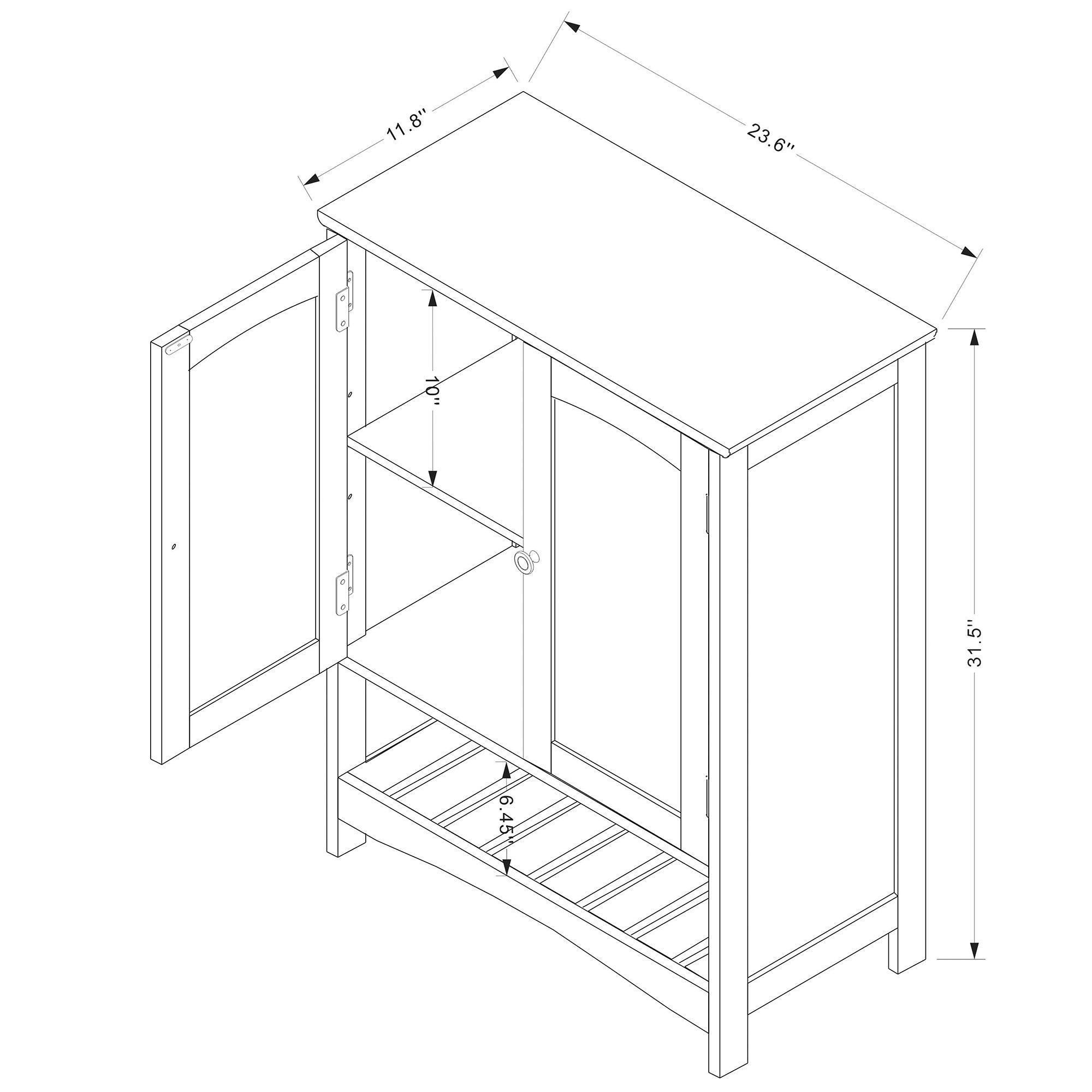 Jaela Modern Storage Cabinet 2-Door-Storage Cabinet-Baxton Studio - WI-Wall2Wall Furnishings