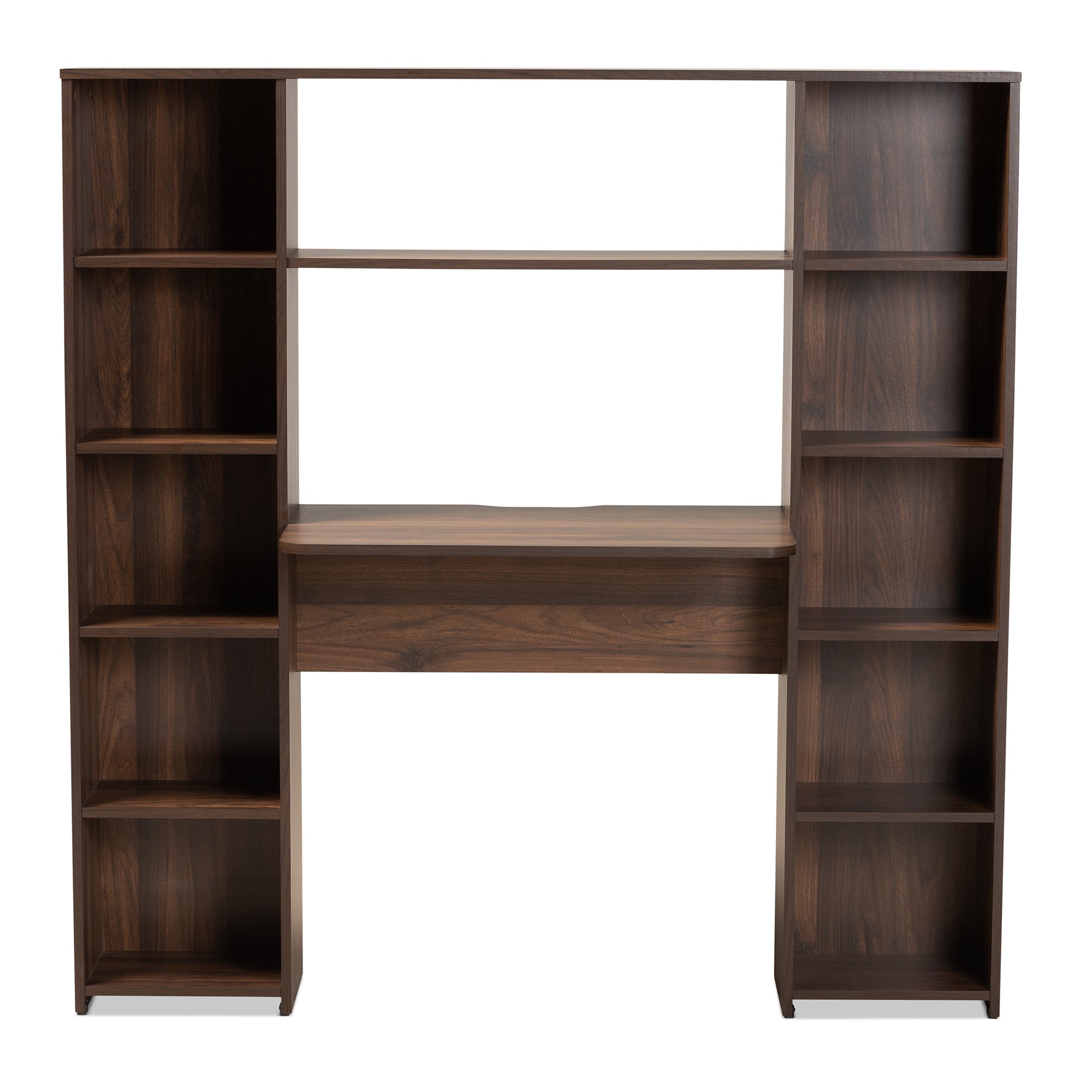Ezra Modern Desk with Shelves-Desk-Baxton Studio - WI-Wall2Wall Furnishings