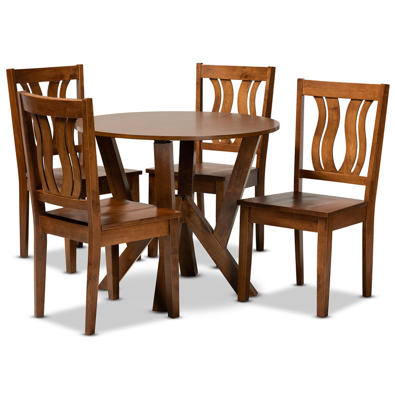 Noelia Modern Table & Dining Chairs 5-Piece-Dining Set-Baxton Studio - WI-Wall2Wall Furnishings