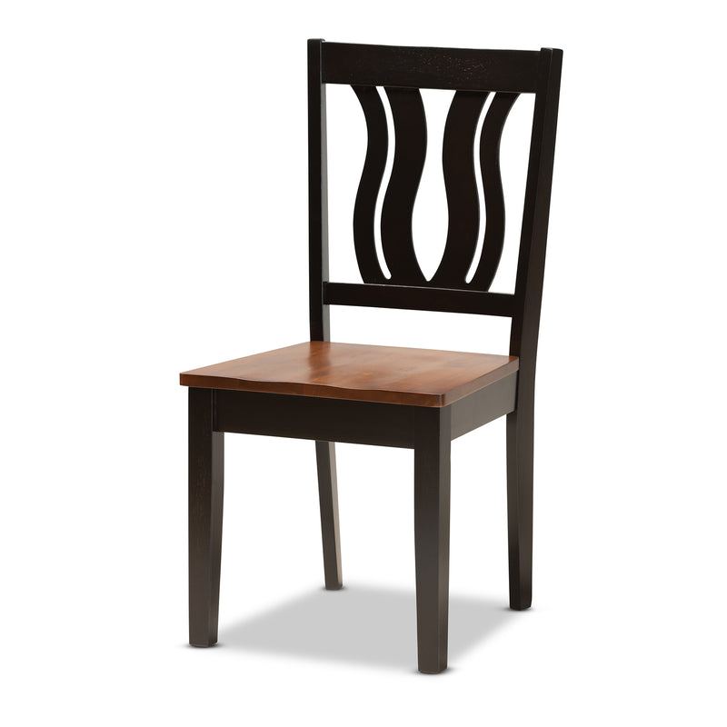 Karla Modern Table & Dining Chairs Two-Tone 5-Piece-Dining Set-Baxton Studio - WI-Wall2Wall Furnishings