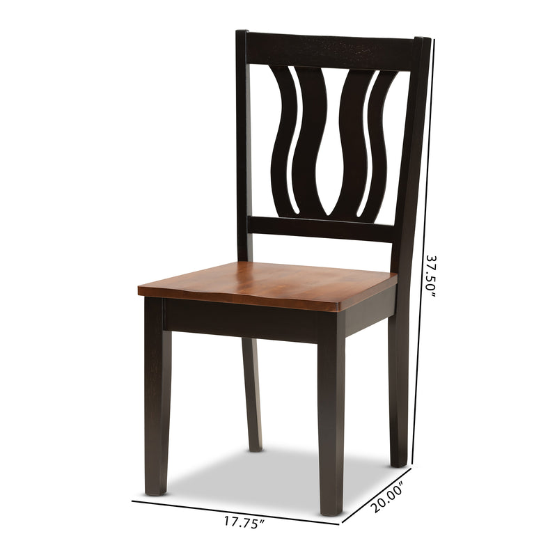 Fenton Modern Dining Chairs Two-Tone 2-Piece-Dining Chairs-Baxton Studio - WI-Wall2Wall Furnishings