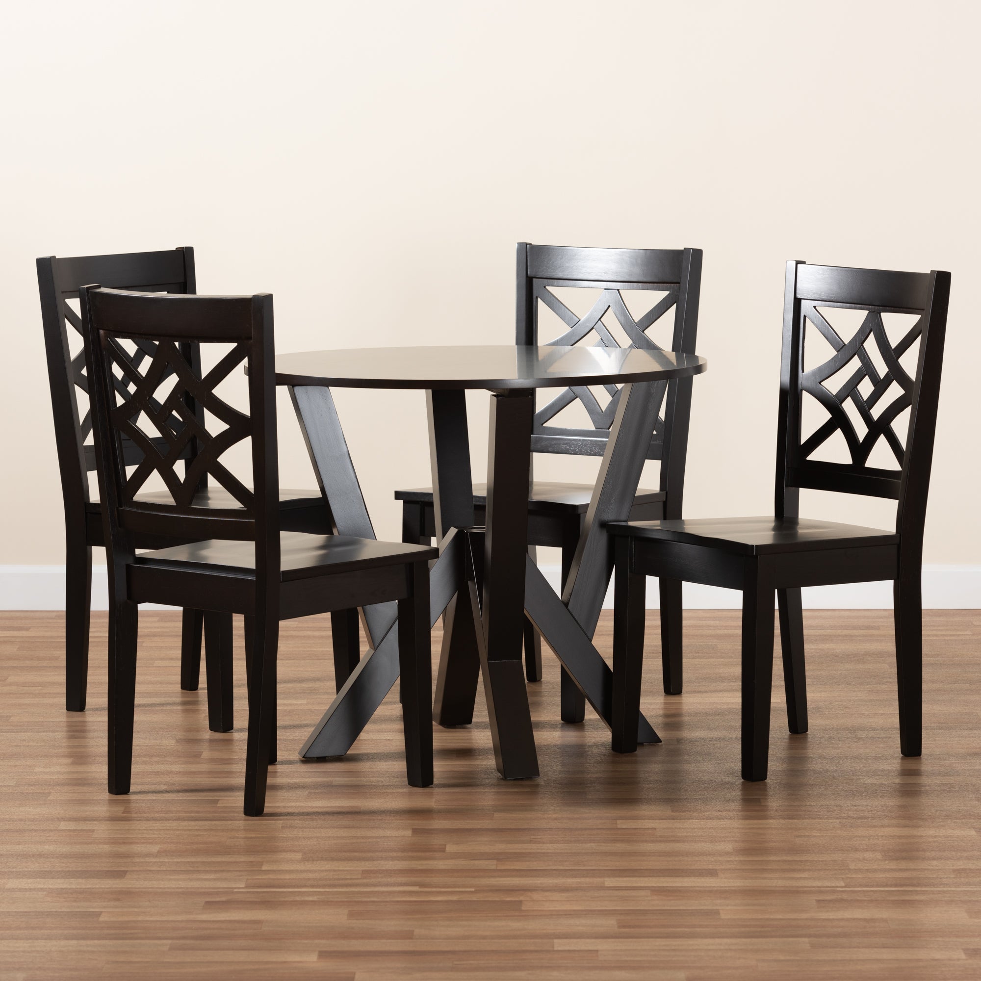 Kaila Modern Table & Dining Chairs 5-Piece-Dining Set-Baxton Studio - WI-Wall2Wall Furnishings