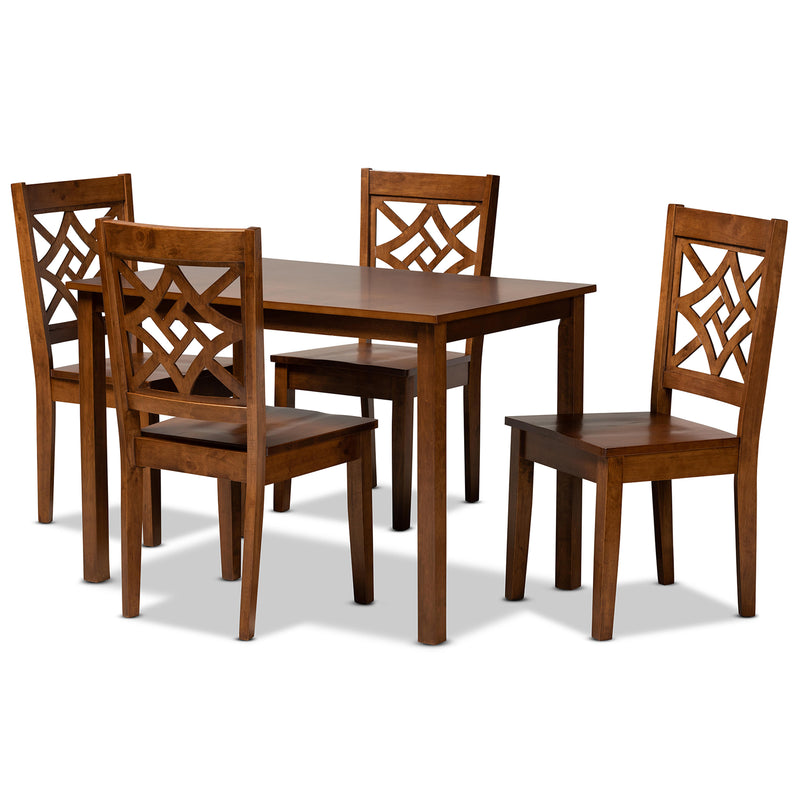 Nicolette Modern Table & Dining Chairs 5-Piece-Dining Set-Baxton Studio - WI-Wall2Wall Furnishings