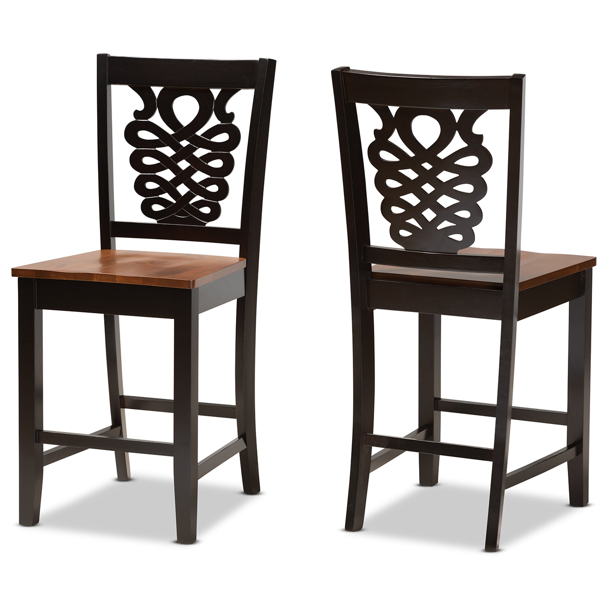 Gervais Modern Counter Stools Two-Tone 2-Piece-Counter Stools-Baxton Studio - WI-Wall2Wall Furnishings