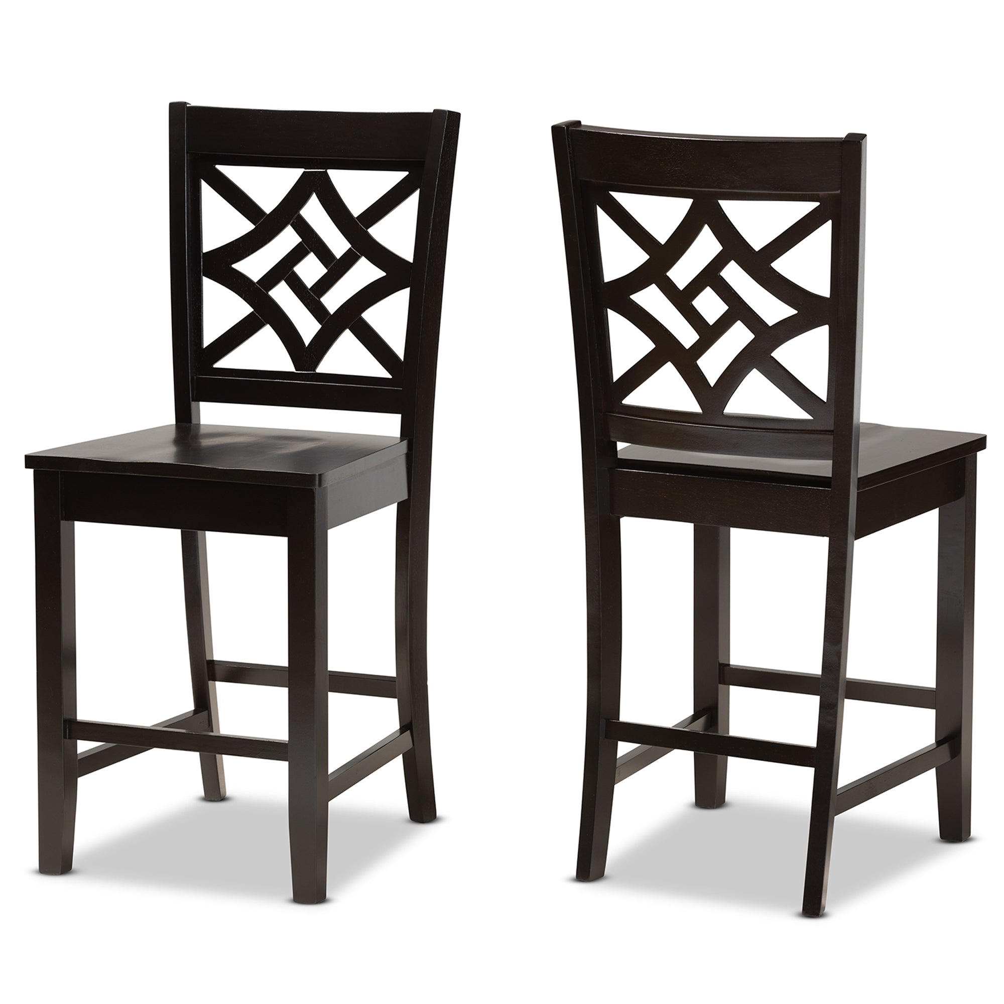 Nicolette Modern Counter Stools 2-Piece-Counter Stools-Baxton Studio - WI-Wall2Wall Furnishings