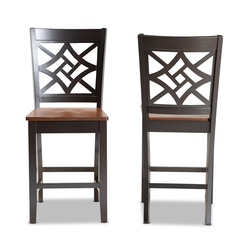 Nicolette Modern Counter Stools Two-Tone 2-Piece-Counter Stools-Baxton Studio - WI-Wall2Wall Furnishings