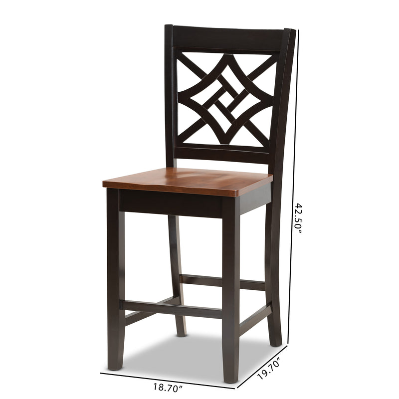 Nicolette Modern Counter Stools Two-Tone 2-Piece-Counter Stools-Baxton Studio - WI-Wall2Wall Furnishings