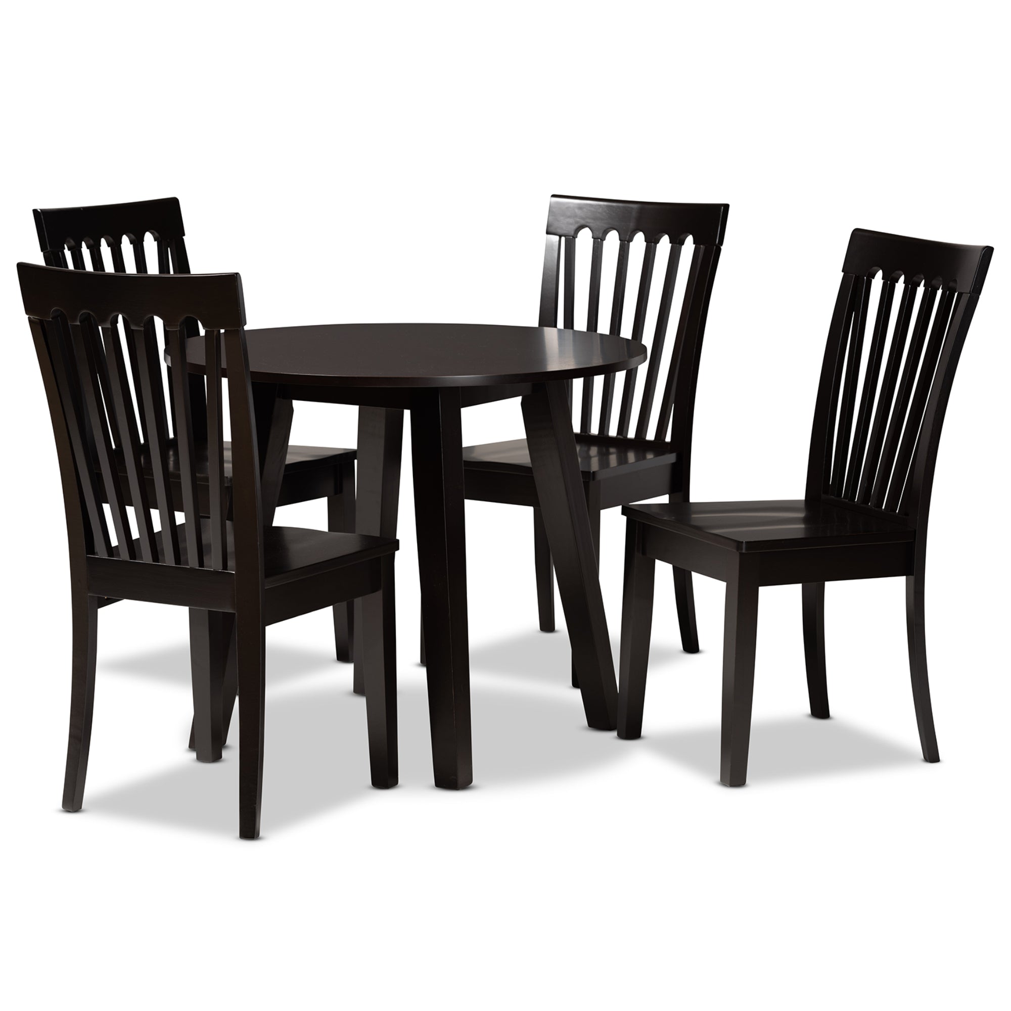 Zala Modern Dining Table & Dining Chairs 5-Piece-Dining Set-Baxton Studio - WI-Wall2Wall Furnishings