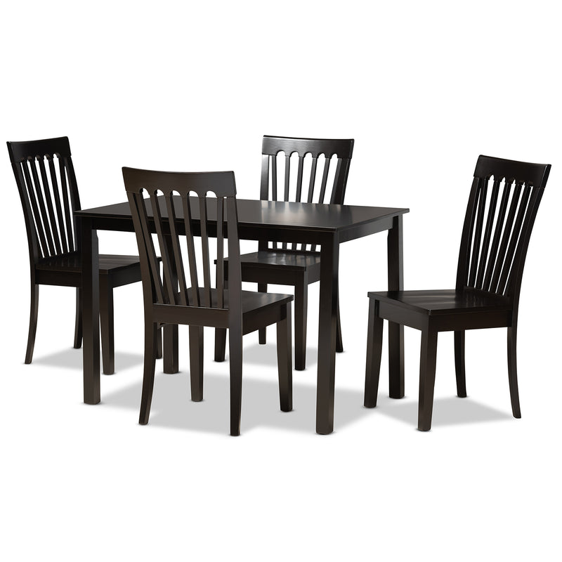 Erion Modern Table & Dining Chairs 5-Piece-Dining Set-Baxton Studio - WI-Wall2Wall Furnishings