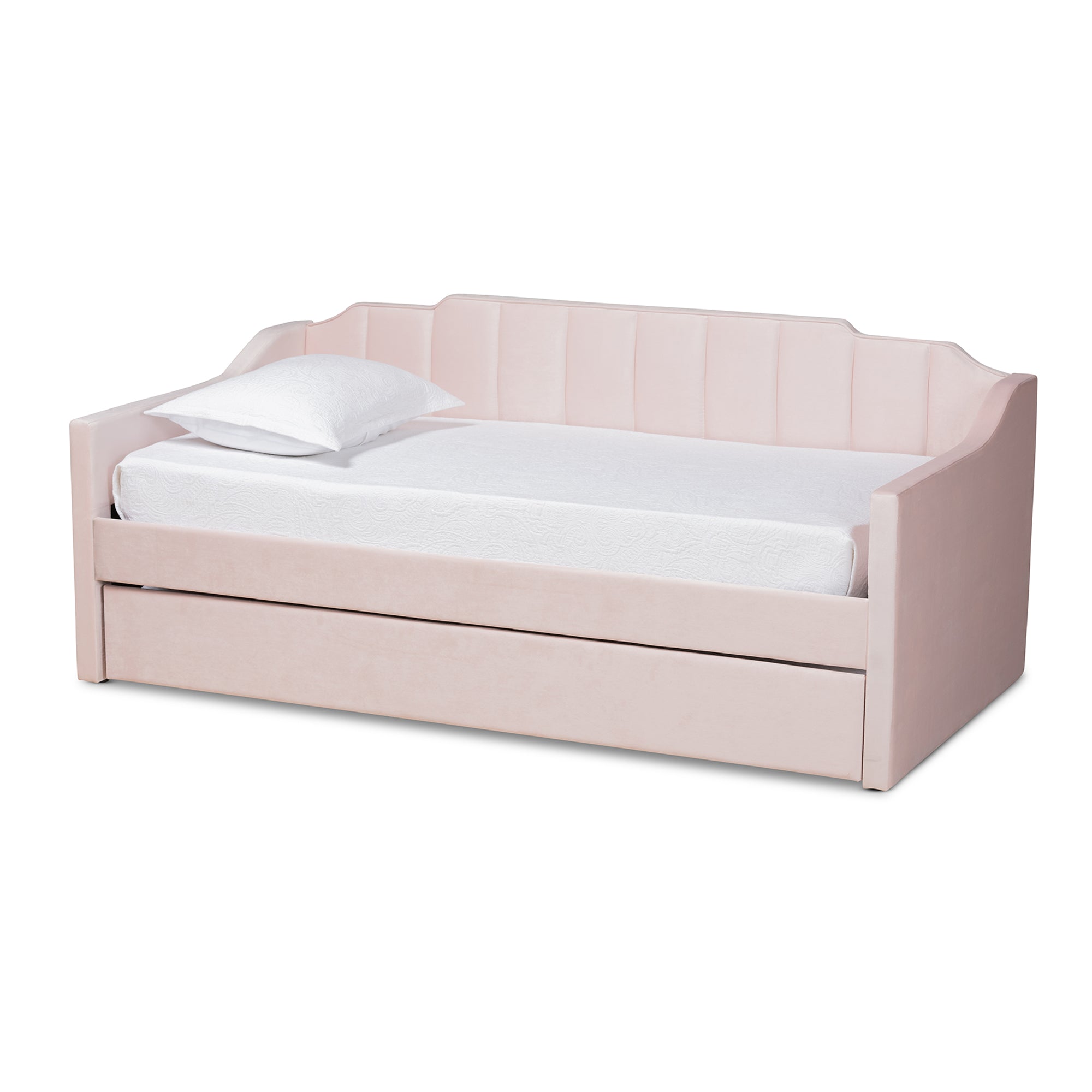 Lennon Contemporary Daybed with Trundle-Daybed & Trundle-Baxton Studio - WI-Wall2Wall Furnishings