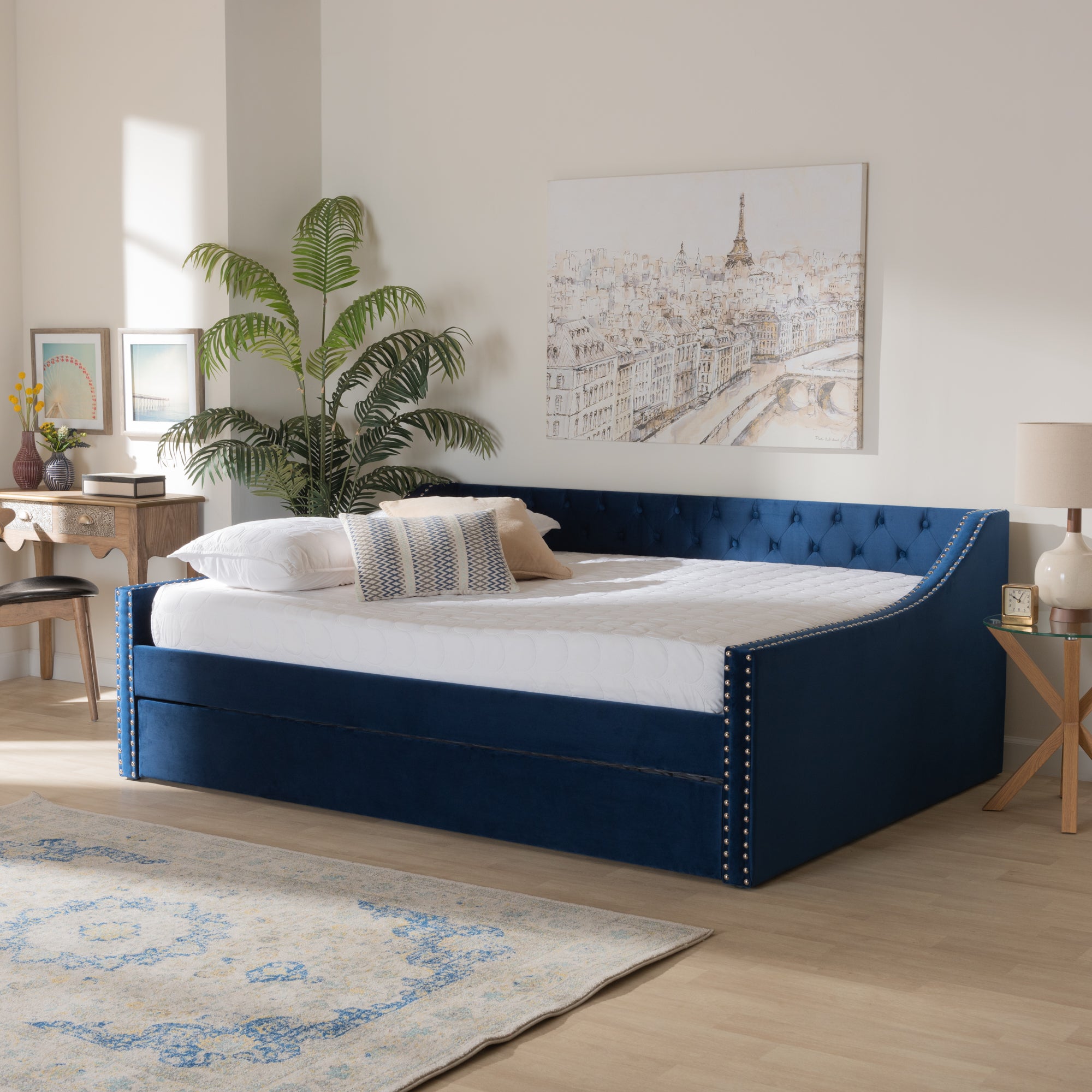 Raphael Contemporary Daybed with Trundle-Daybed & Trundle-Baxton Studio - WI-Wall2Wall Furnishings