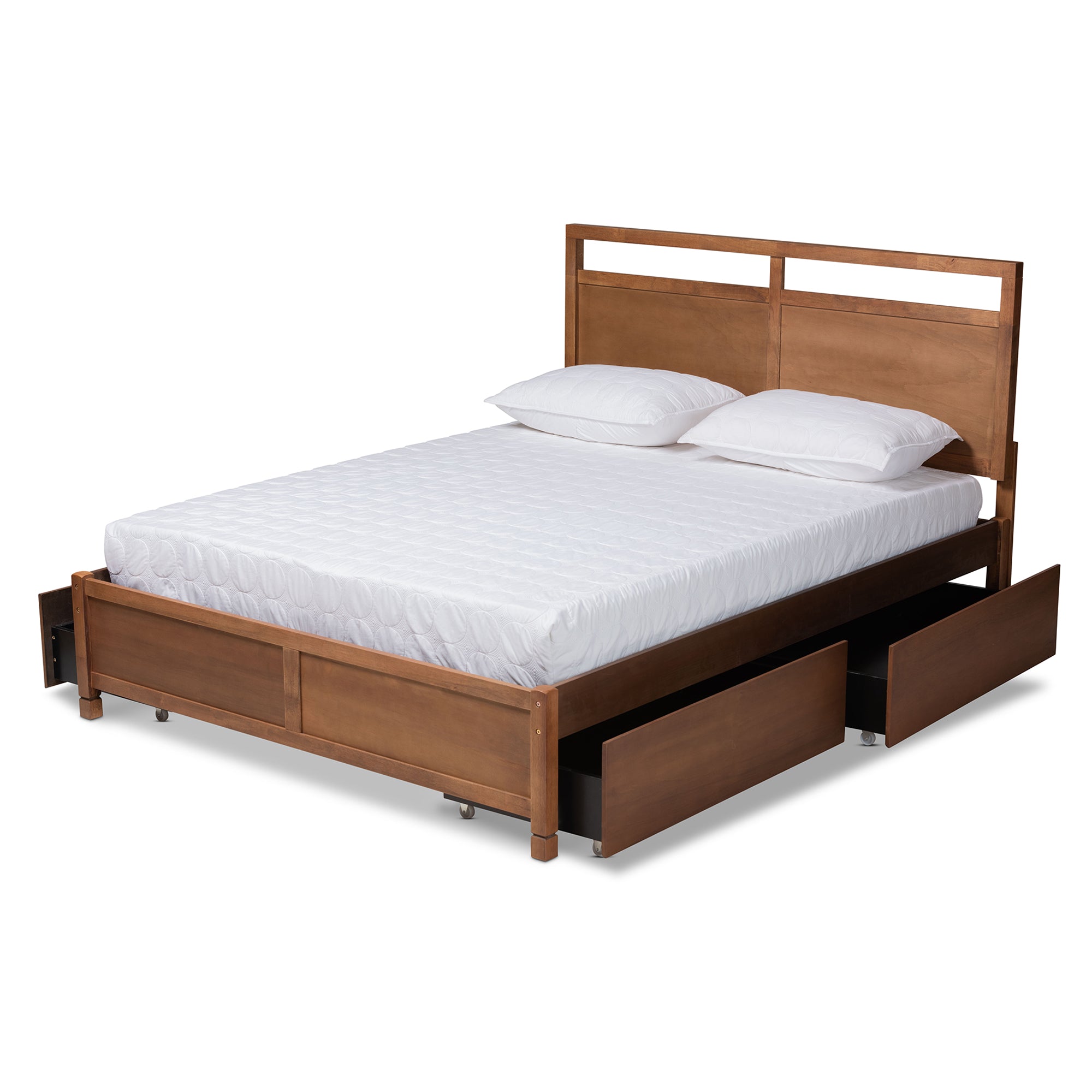 Saffron Modern Bed 4-Drawer-Bed-Baxton Studio - WI-Wall2Wall Furnishings