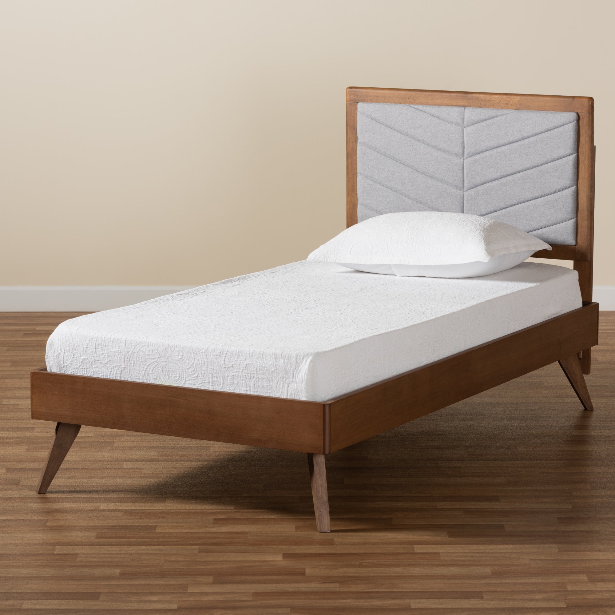 Roze Mid-Century Bed-Bed-Baxton Studio - WI-Wall2Wall Furnishings