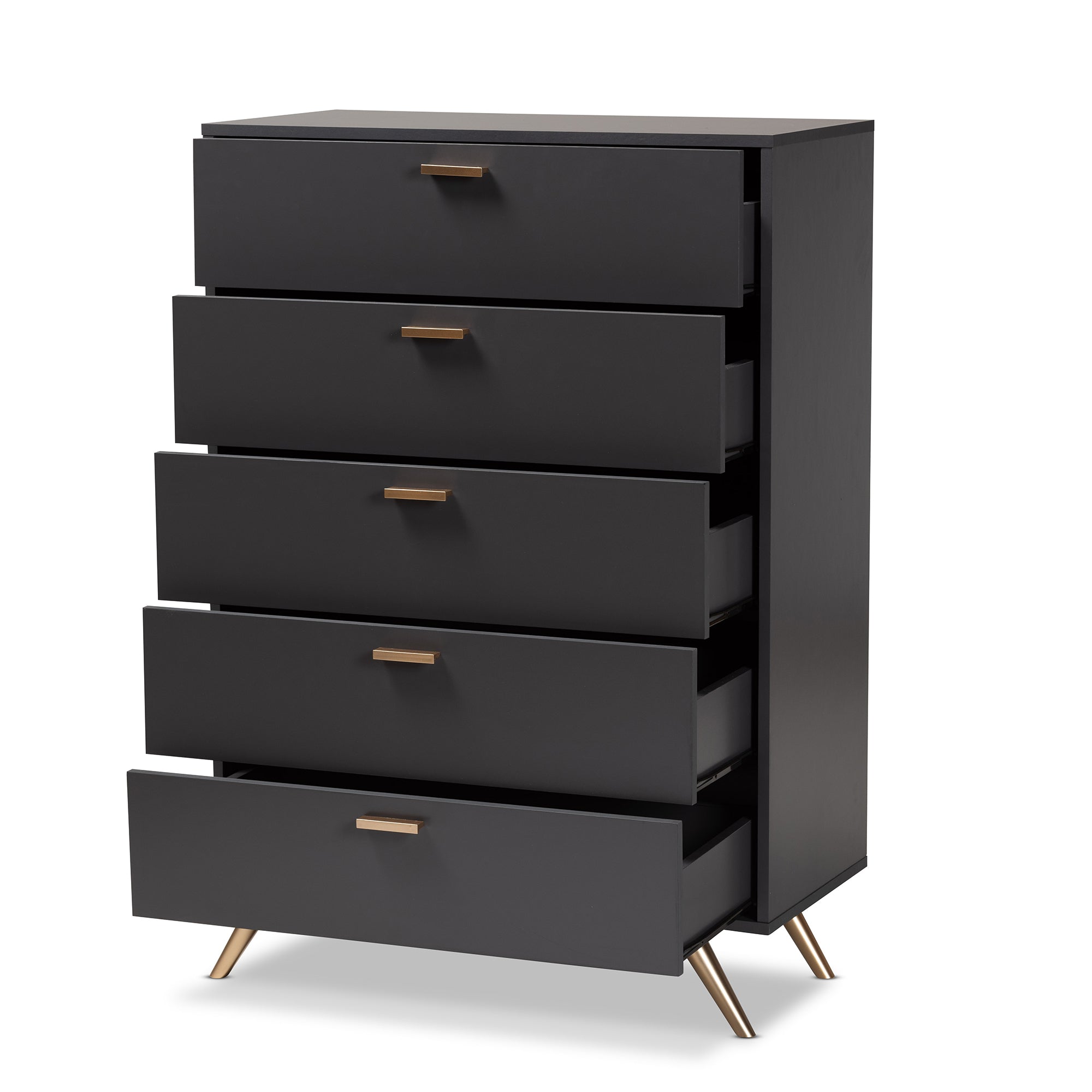 Kelson Contemporary Chest 5-Drawer-Chest-Baxton Studio - WI-Wall2Wall Furnishings