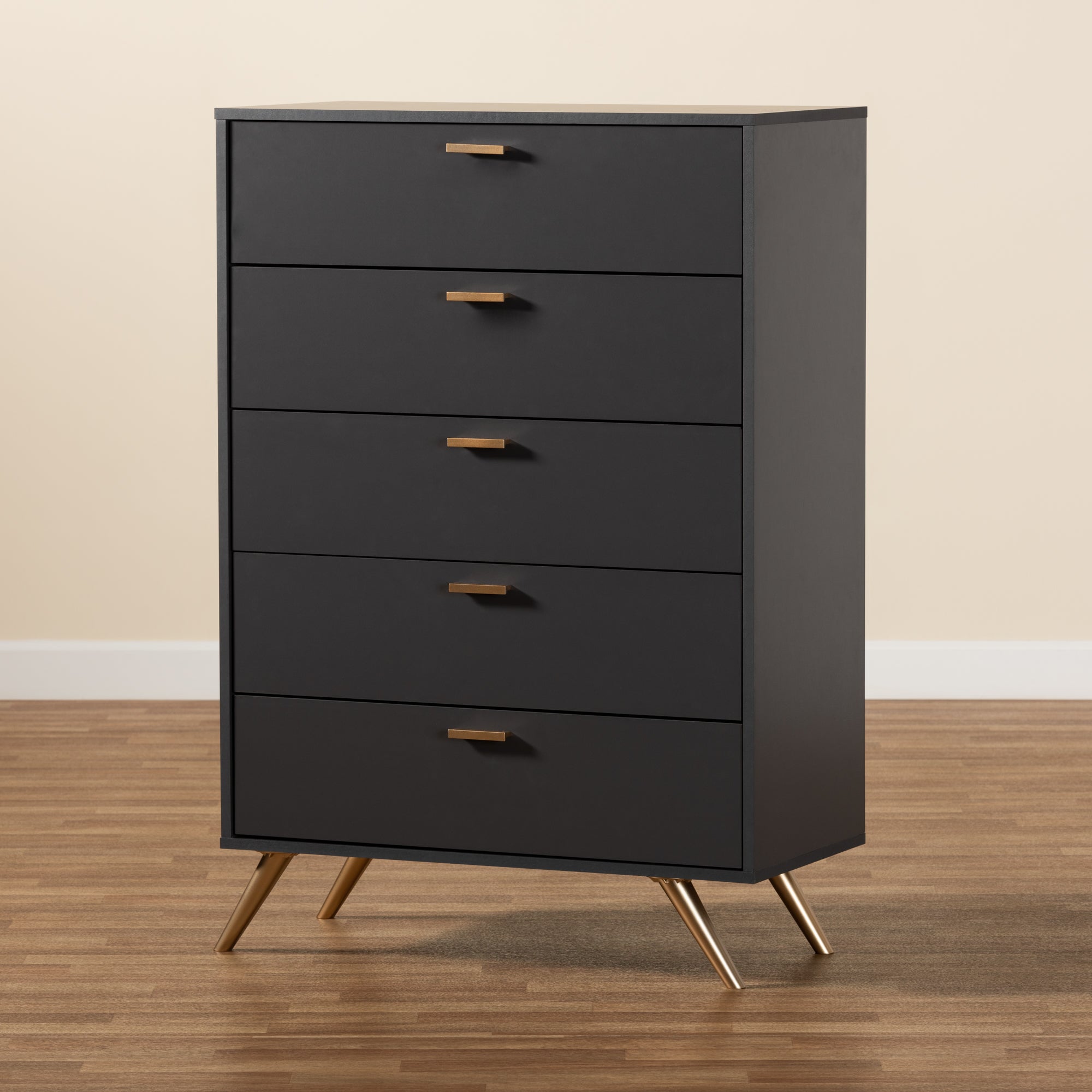Kelson Contemporary Chest 5-Drawer-Chest-Baxton Studio - WI-Wall2Wall Furnishings