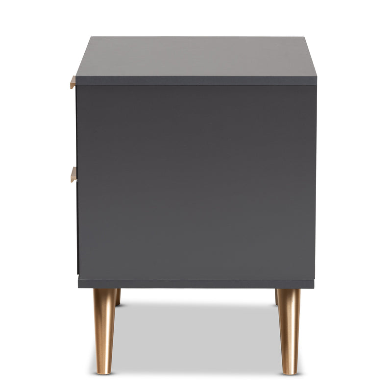 Kelson Contemporary Nightstand 2-Drawer-Nightstand-Baxton Studio - WI-Wall2Wall Furnishings