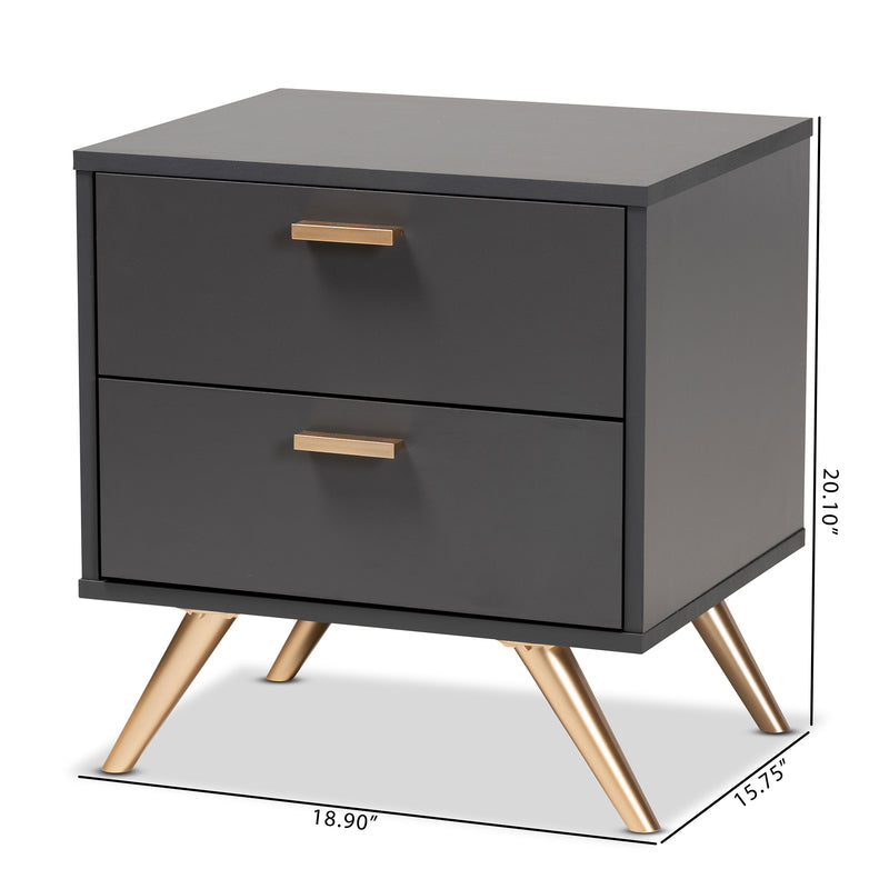 Kelson Contemporary Nightstand 2-Drawer-Nightstand-Baxton Studio - WI-Wall2Wall Furnishings