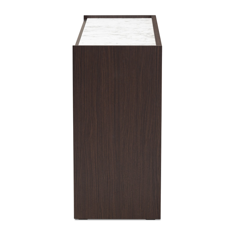 Walker Modern Dresser 6-Drawer with Faux Marble Top-Dresser-Baxton Studio - WI-Wall2Wall Furnishings