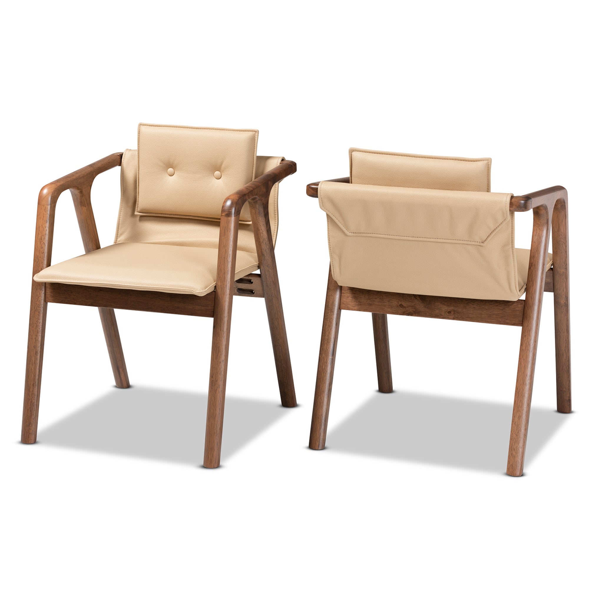 Marcena Mid-Century Dining Chairs-Dining Chairs-Baxton Studio - WI-Wall2Wall Furnishings