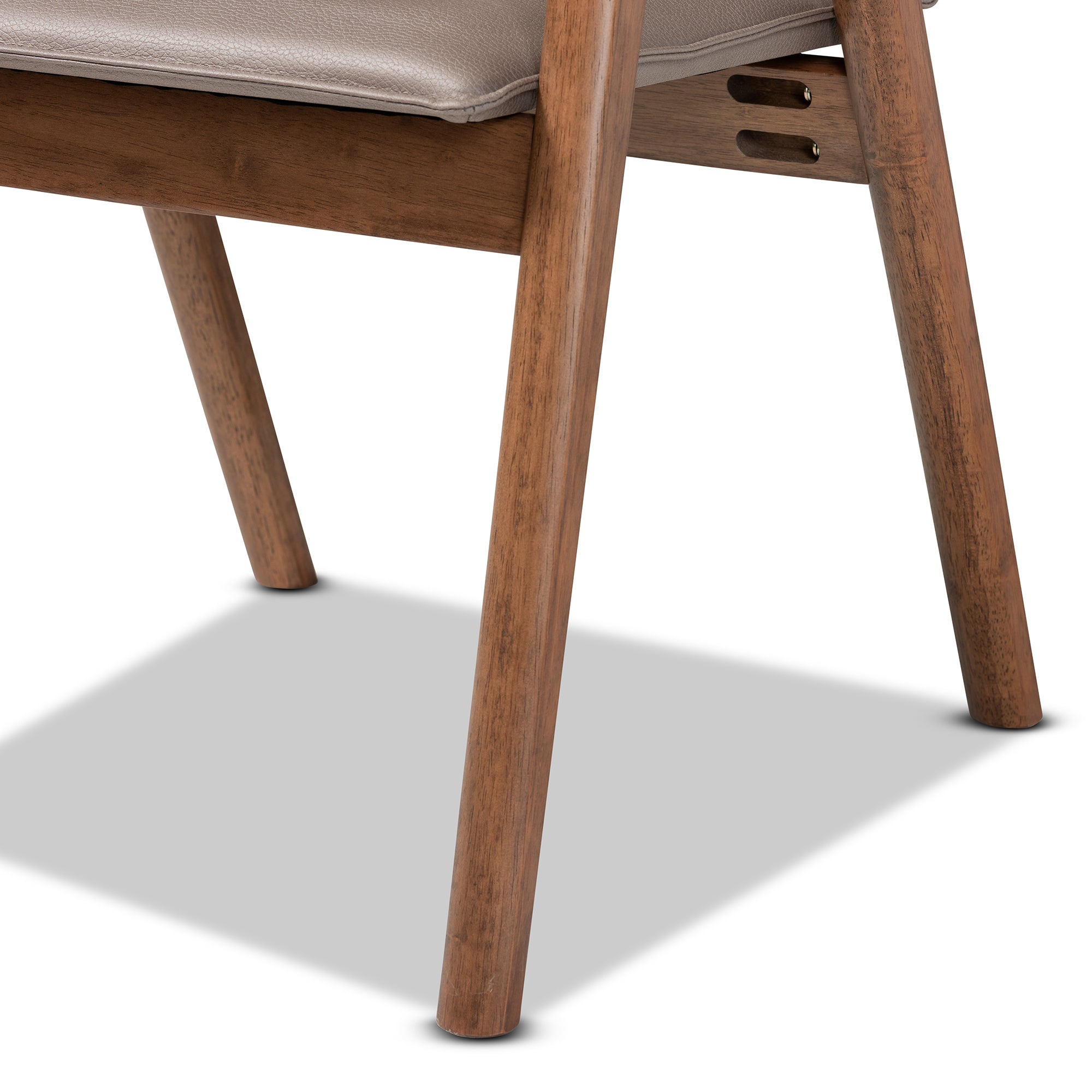 Marcena Mid-Century Table & Six (6) Dining Chairs-Dining Set-Baxton Studio - WI-Wall2Wall Furnishings