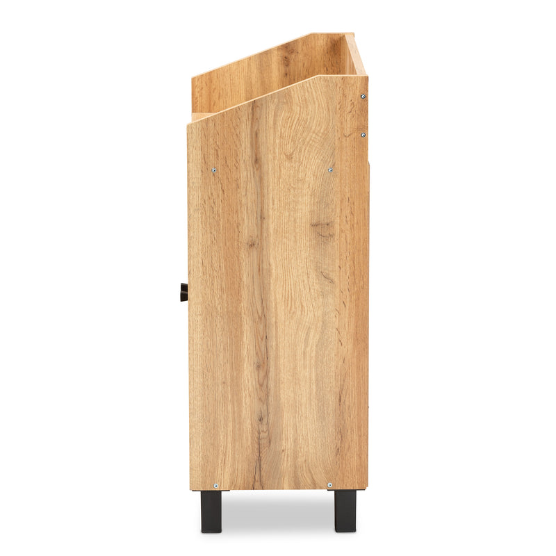 Rossin Modern Shoe Cabinet 2-Door with Top Shelf-Shoe Cabinet-Baxton Studio - WI-Wall2Wall Furnishings