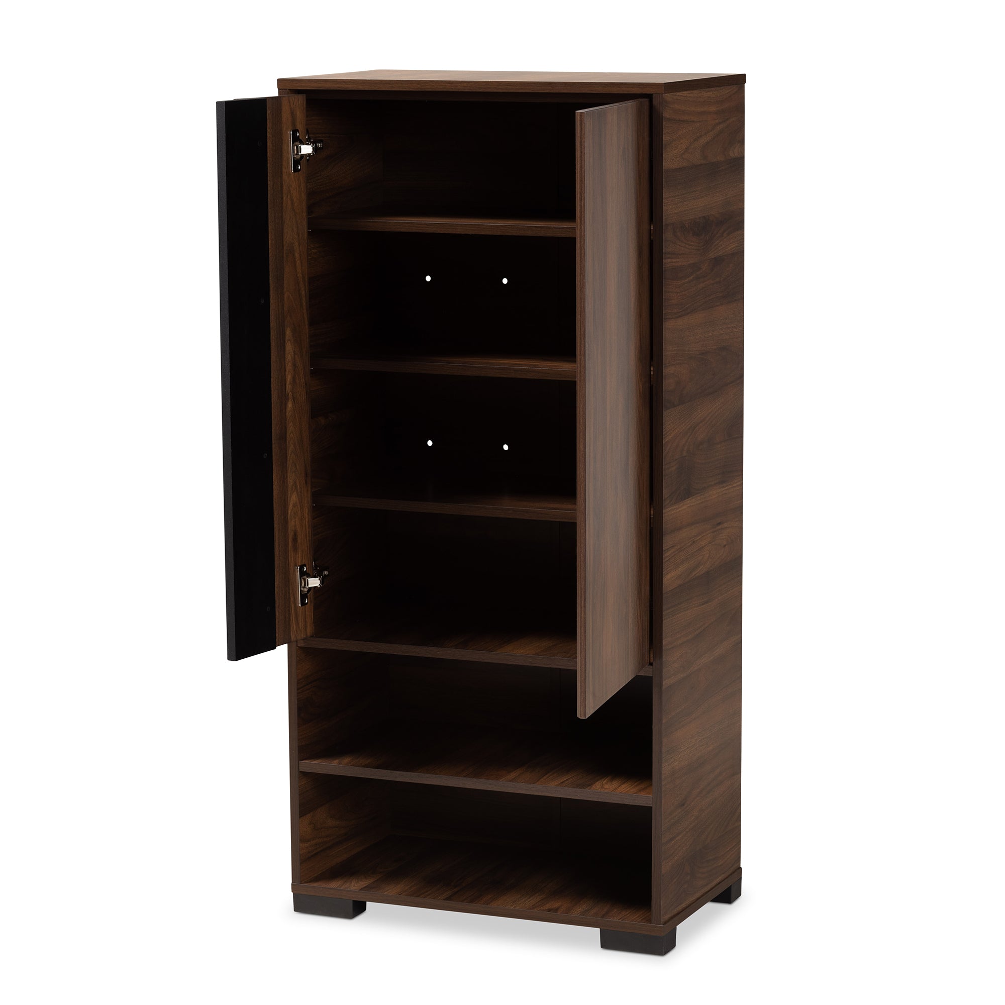 Raina Modern Shoe Cabinet Two-Tone 2-Door-Shoe Cabinet-Baxton Studio - WI-Wall2Wall Furnishings