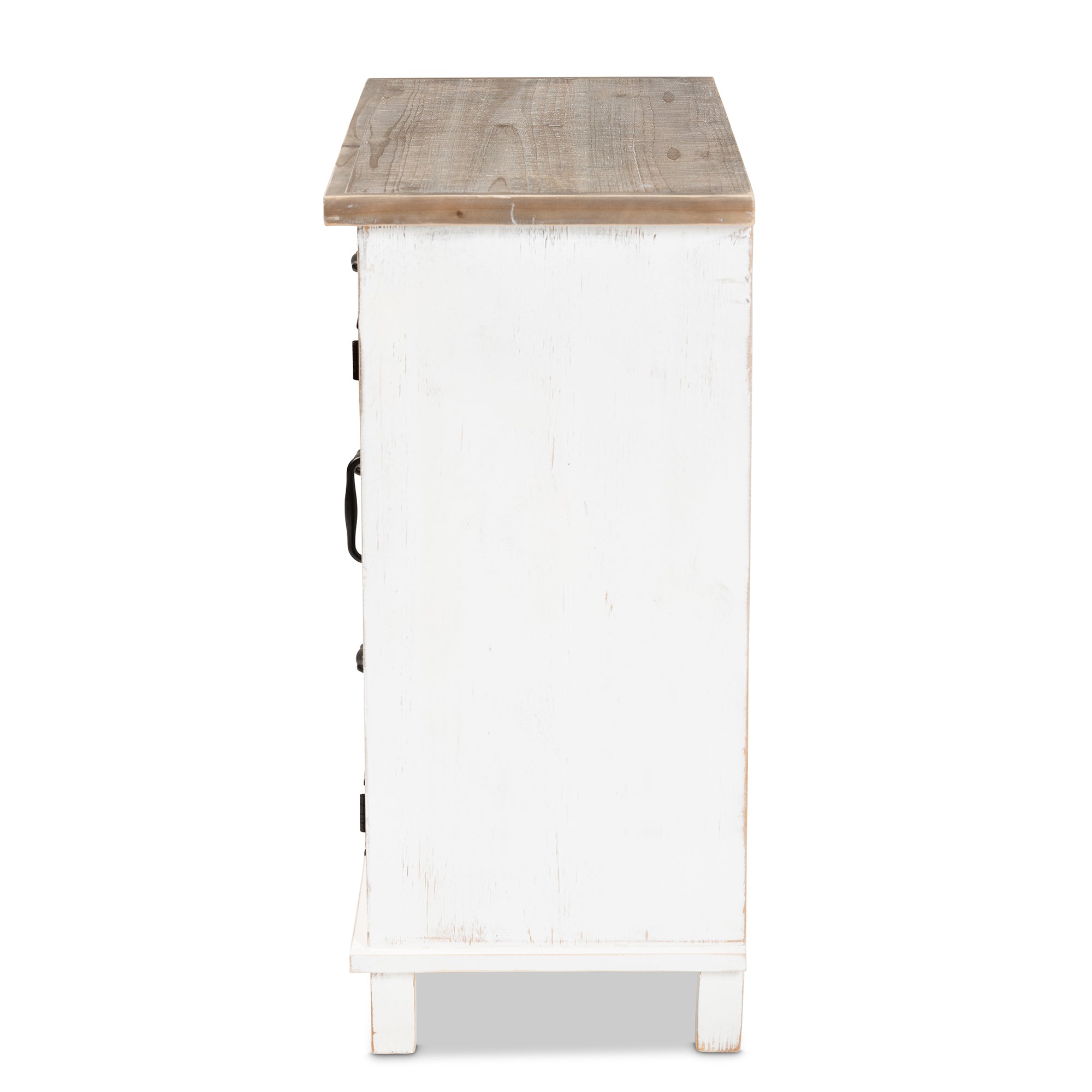 Faron Traditional Storage Cabinet Two-Tone 3-Drawer-Storage Cabinet-Baxton Studio - WI-Wall2Wall Furnishings