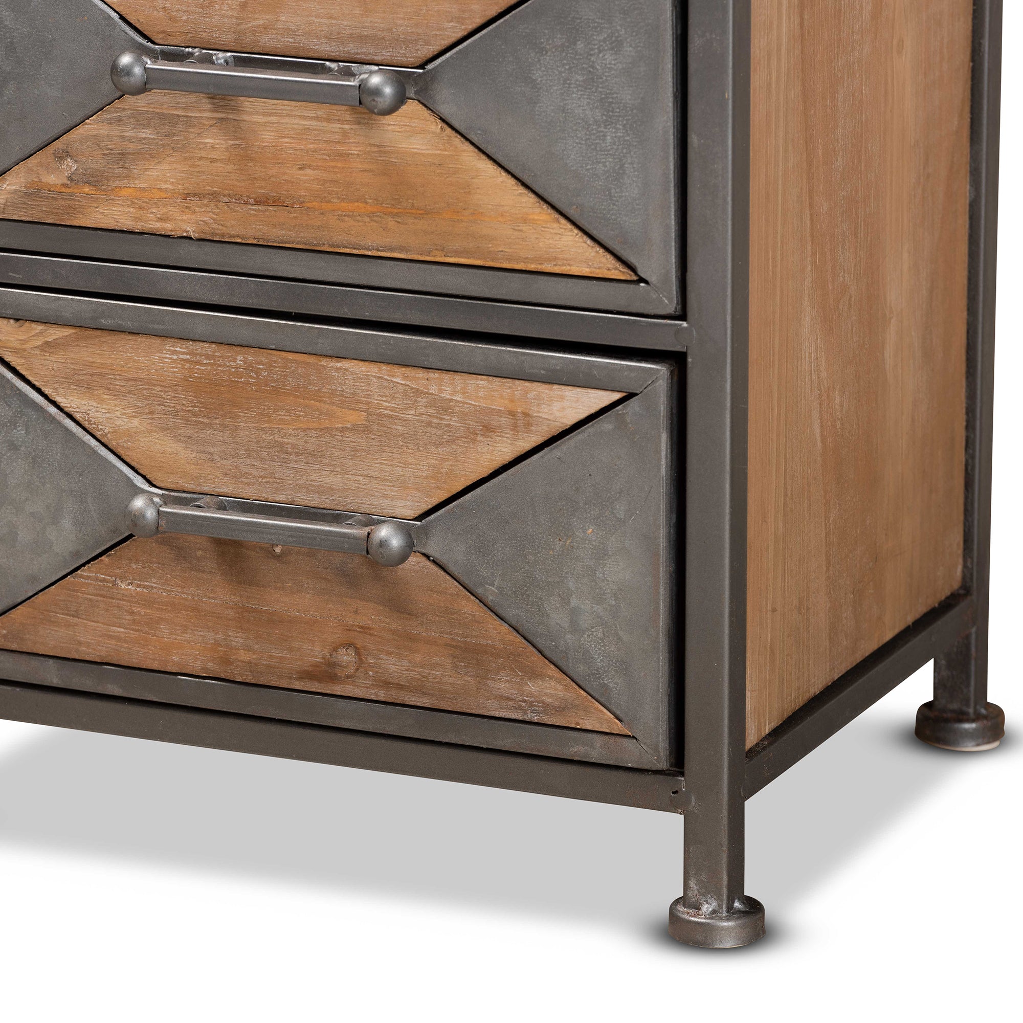 Laurel Rustic Storage Cabinet 5-Drawer-Storage Cabinet-Baxton Studio - WI-Wall2Wall Furnishings