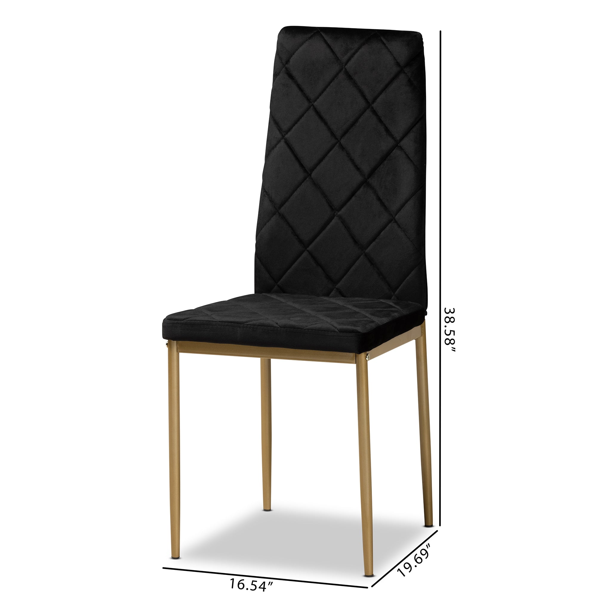 Blaise Glamour Dining Chairs 4-Piece-Dining Chairs-Baxton Studio - WI-Wall2Wall Furnishings