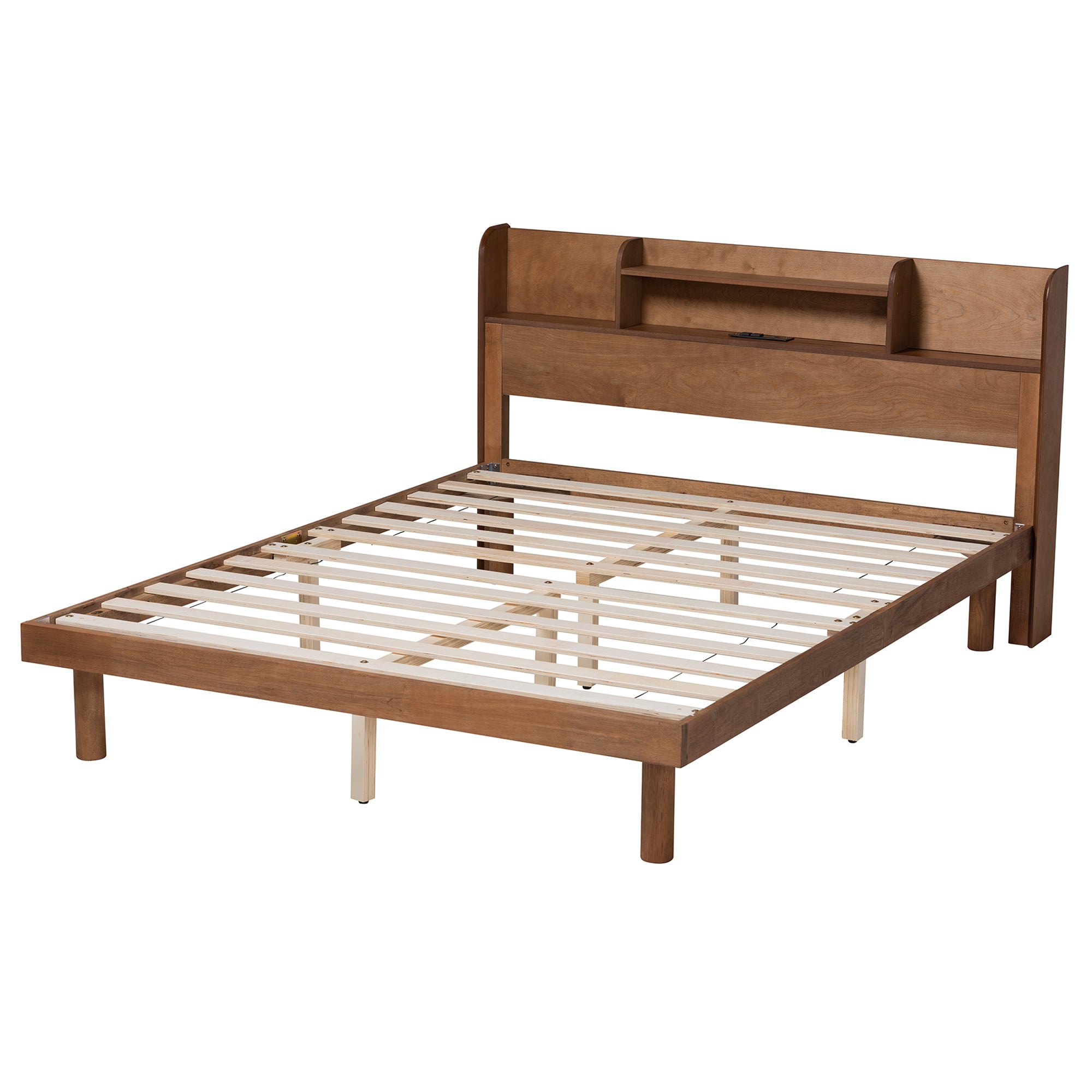 Harper Transitional Bed with Charging Station-Bed-Baxton Studio - WI-Wall2Wall Furnishings